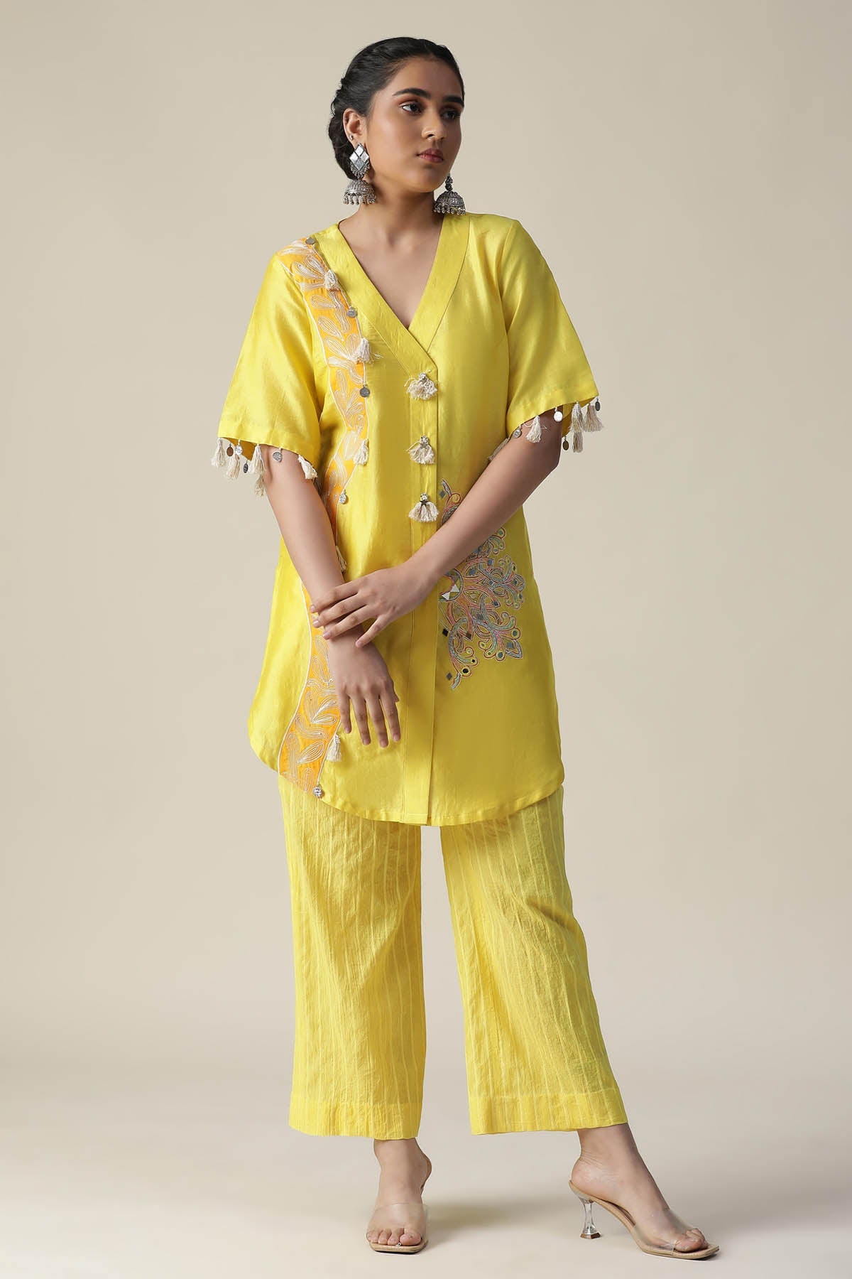 Buy Arpita SulakshanaYellow Hand Painted Kurta & Pants