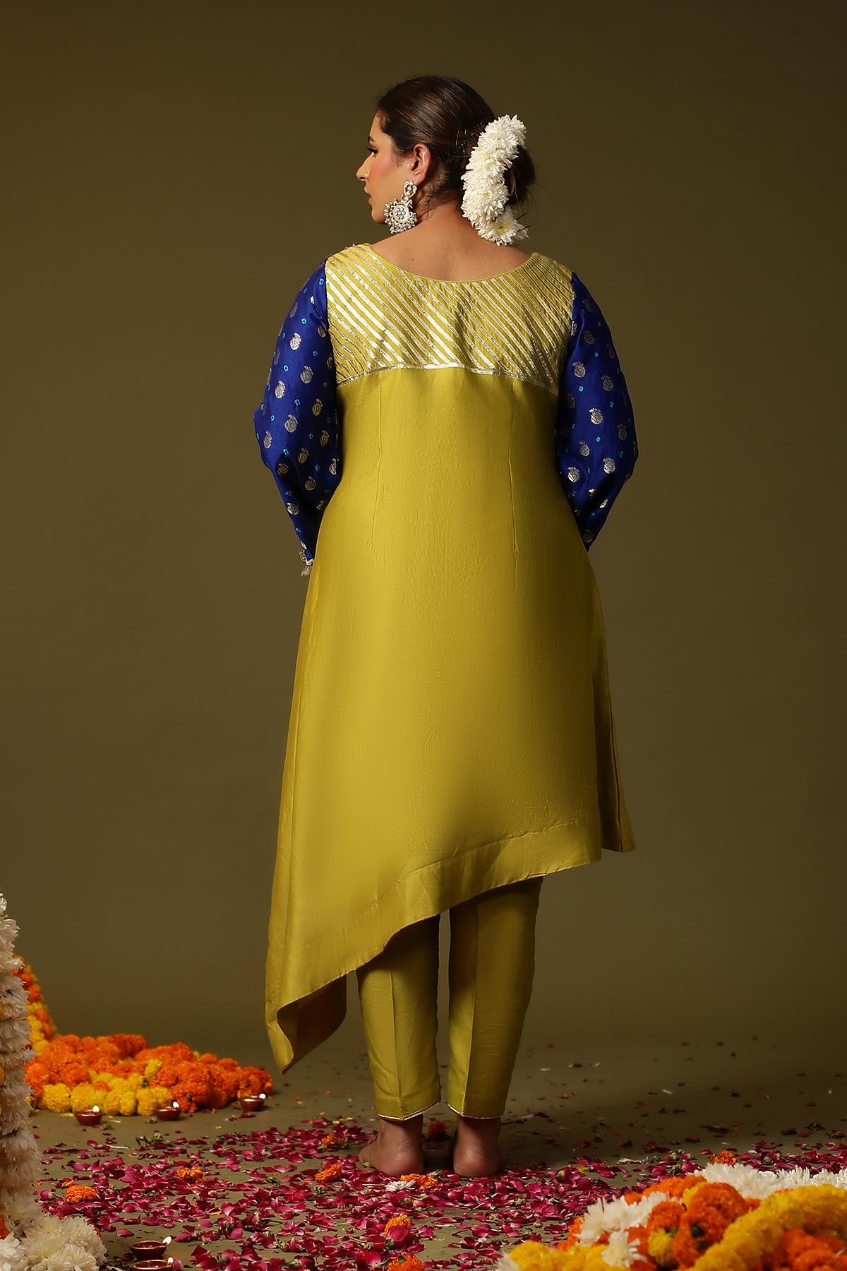 Yellow Hand Printed Kurta Set