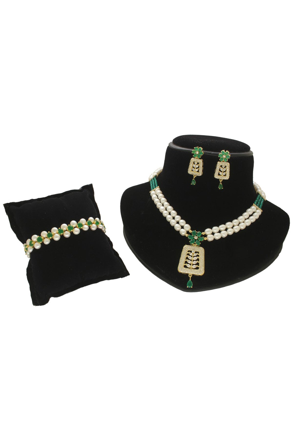 Yellow Layer Veil Jewellery Set