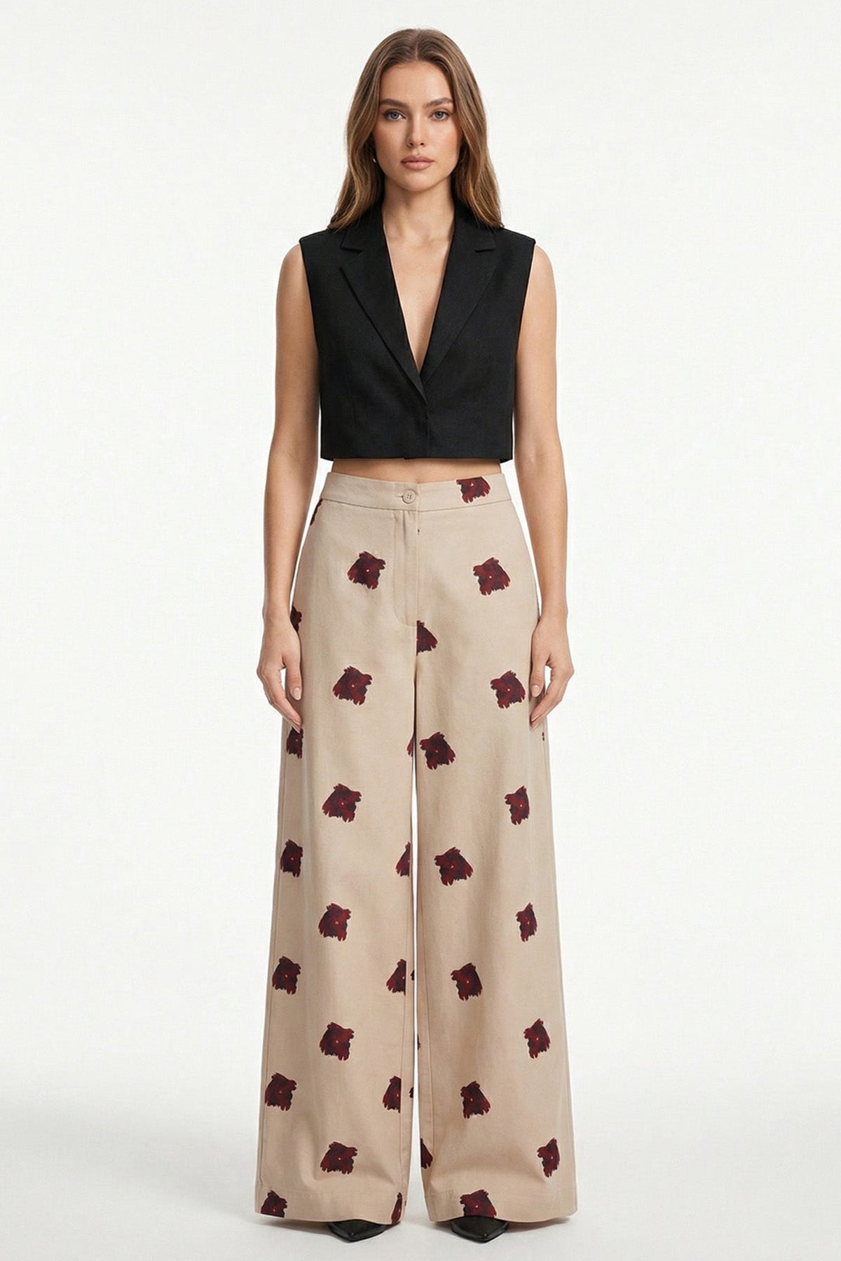 Buy Yellow Linen Blend Wide Pant for women by Tezhhomayaa online available at scrollnshops