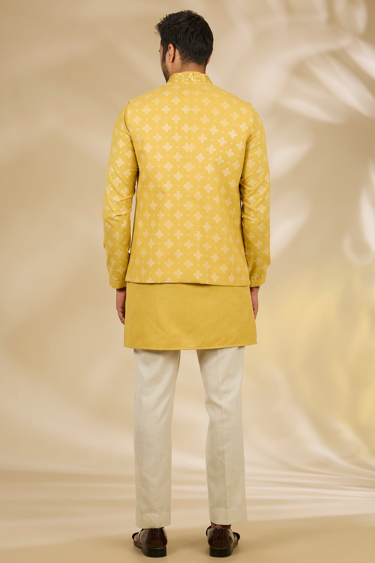 Yellow Mandala Print Kurta Set