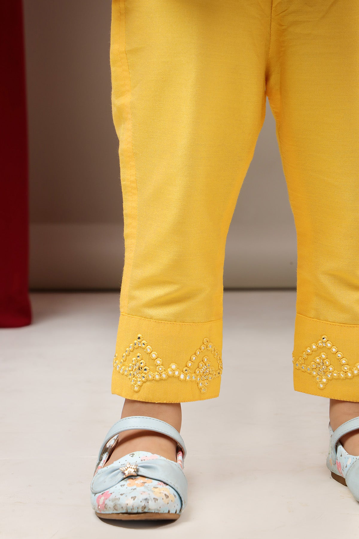 Yellow Mirror Work Fusion Set
