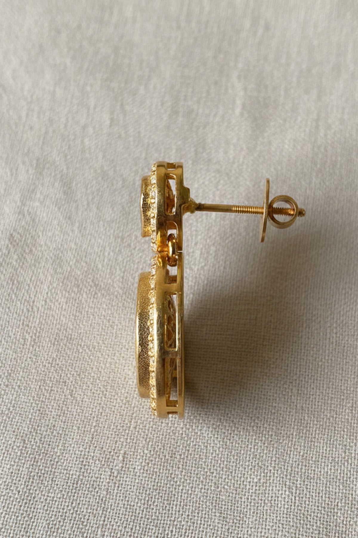 Yellow Moissanite Drop Earring