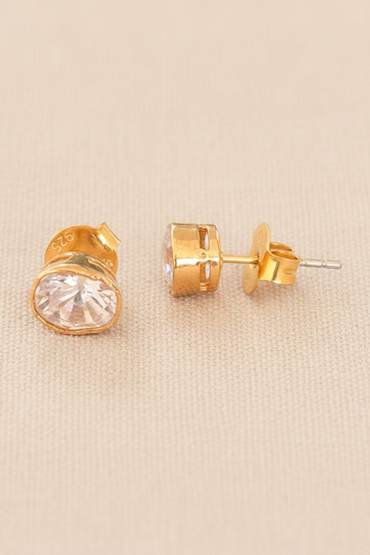Yellow Moissanite Stud Earring