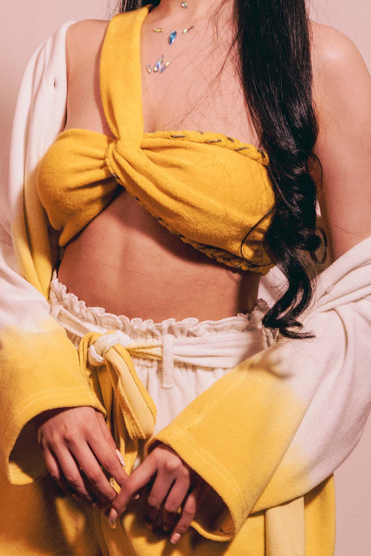 Yellow One Shoulder Bralette