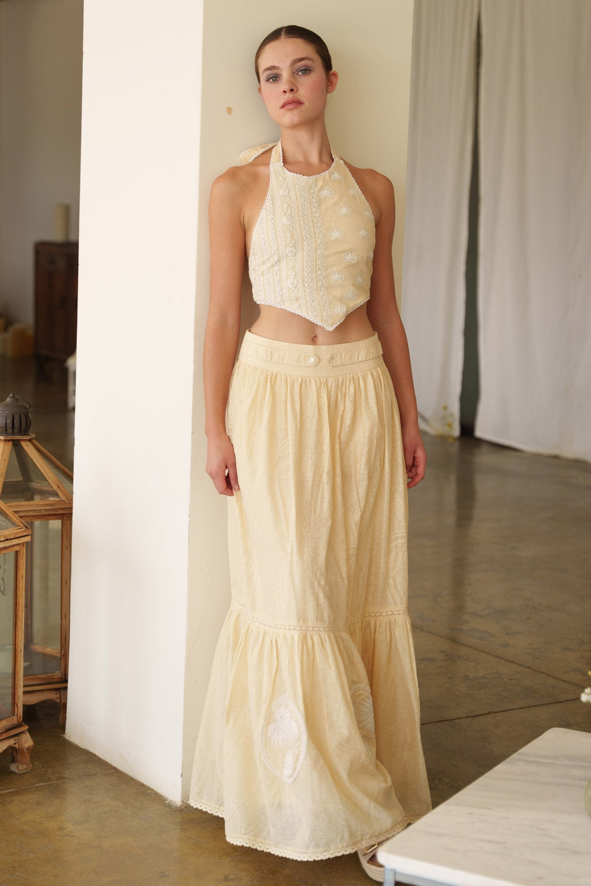 Buy Yellow Paisley Print Co-ord Set by Shruti Sancheti for women online at ScrollnShops