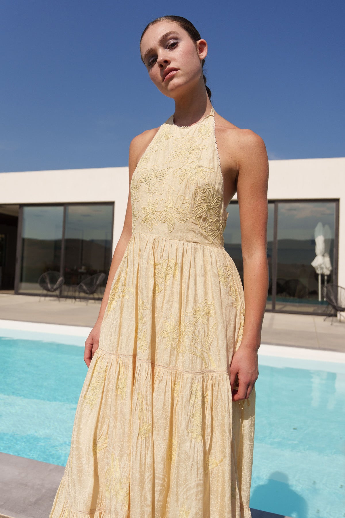 Yellow Paisley Printed Dress