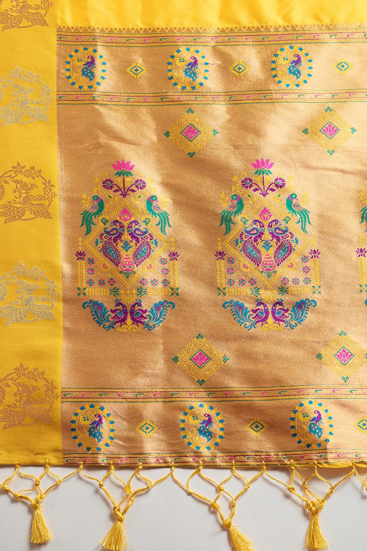 Yellow Paithani Saree & Blouse