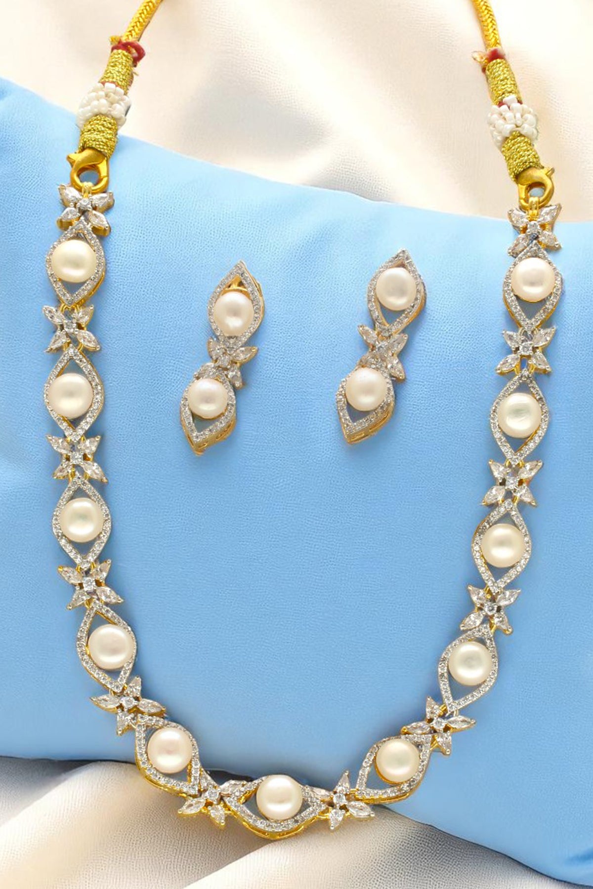 Yellow Pearl Button Jewellery
