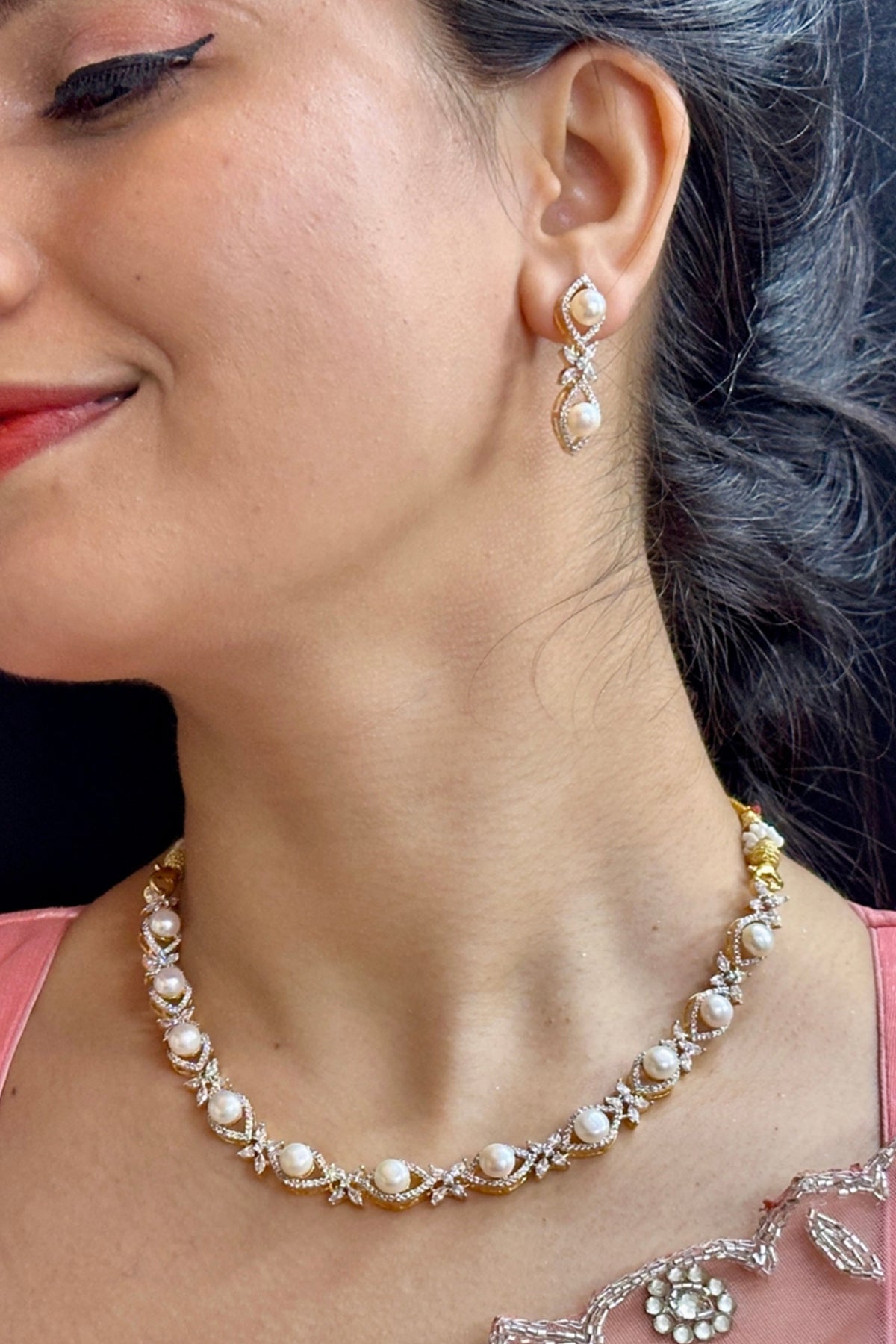 Buy Yellow Pearl Button Jewellery for women by J Pearls online available at scrollnshops