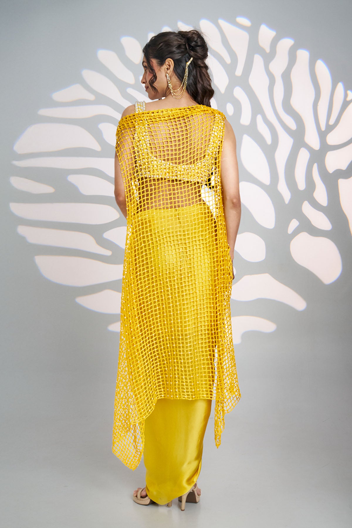 Yellow Pearl Indo-Western Set