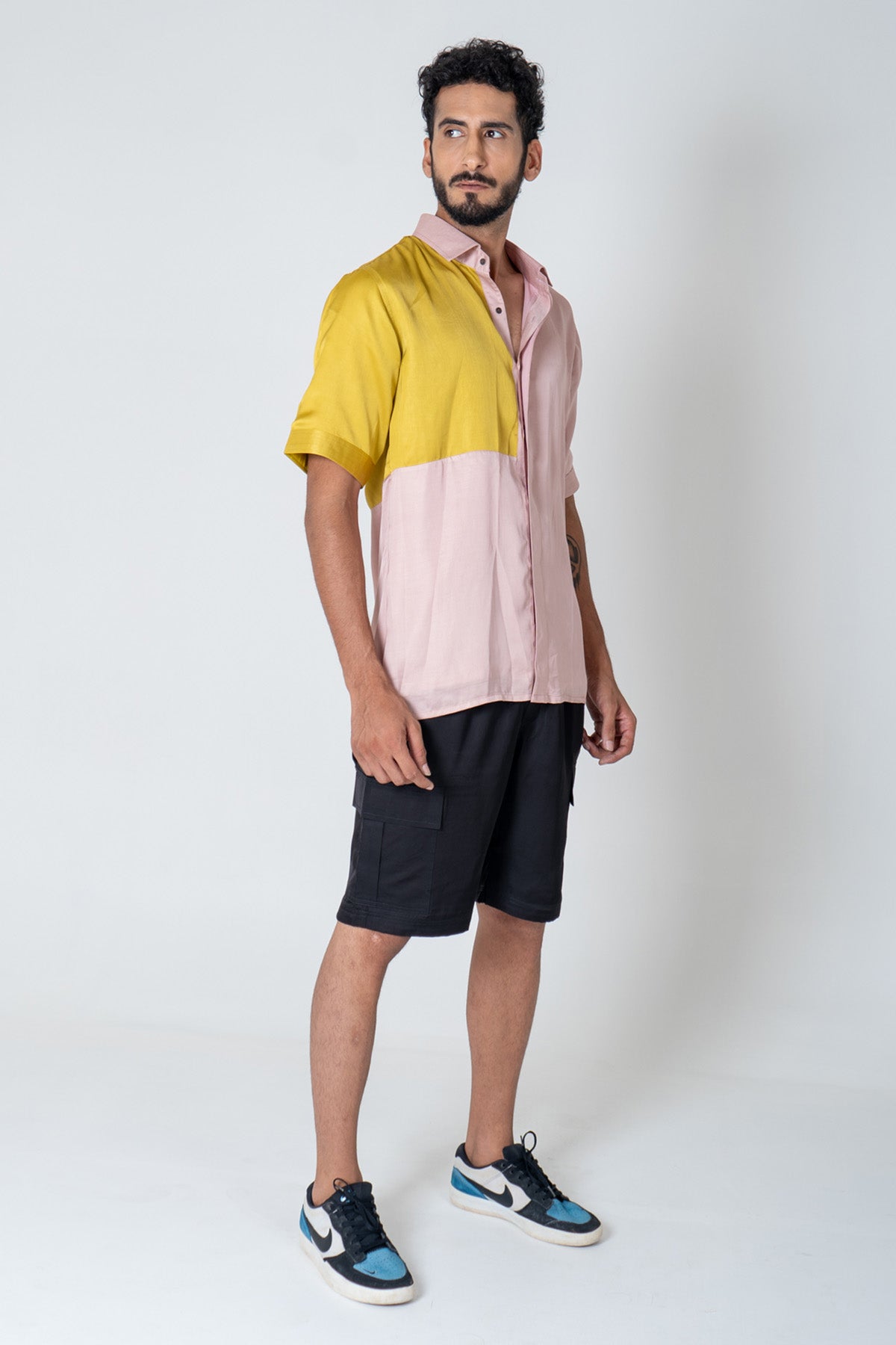 Yellow & Pink Colorblock Shirt