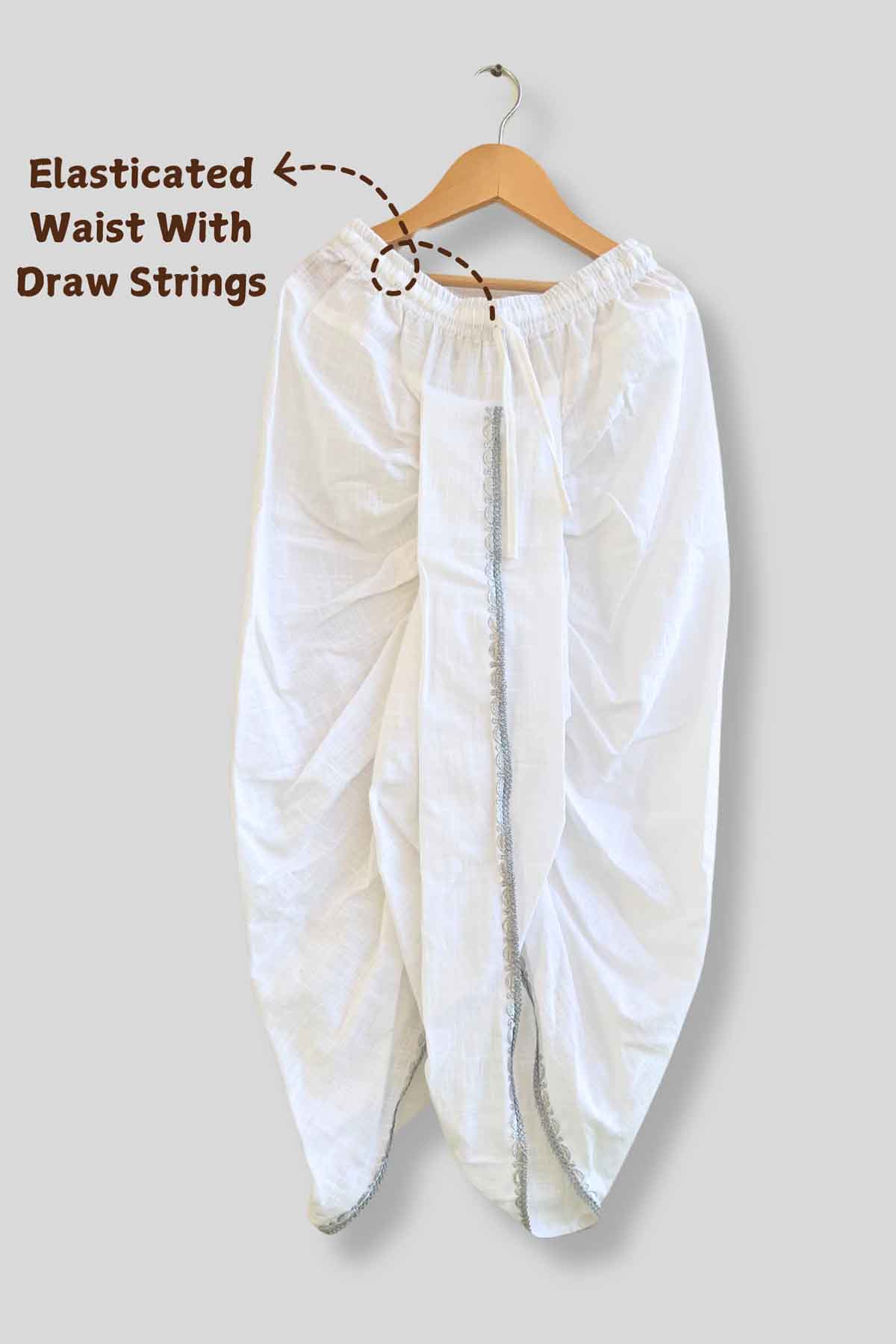 Yellow Print Long Kurta & Dhoti