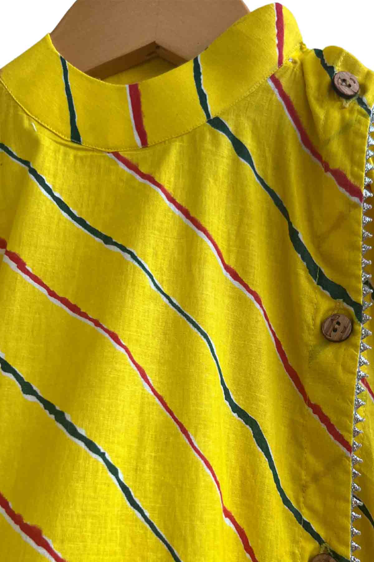 Yellow Printed Kurta & Pants