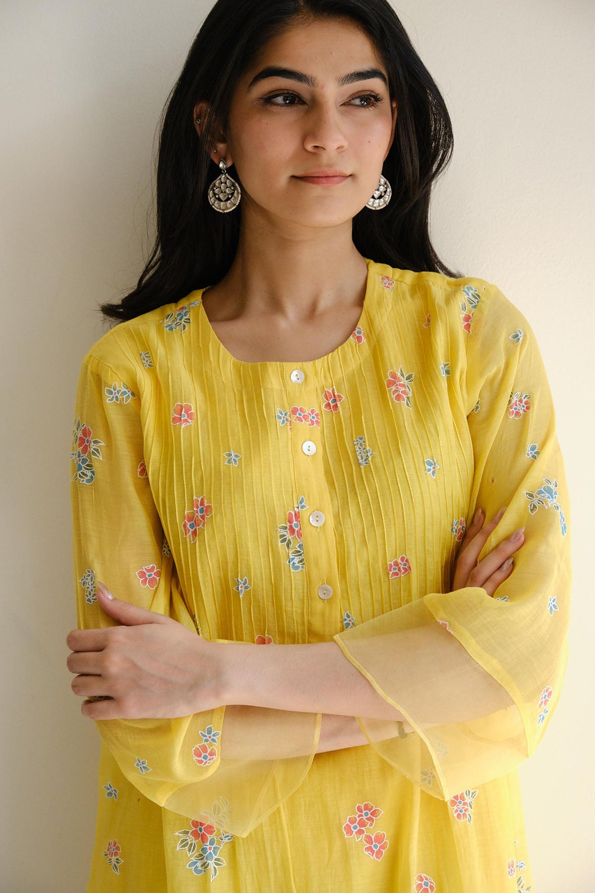 Yellow Resham Work Co-ord Set