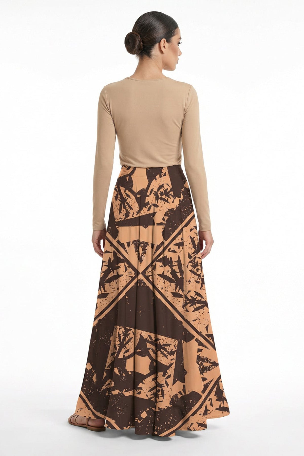 Yellow Satin Contemporary Skirt
