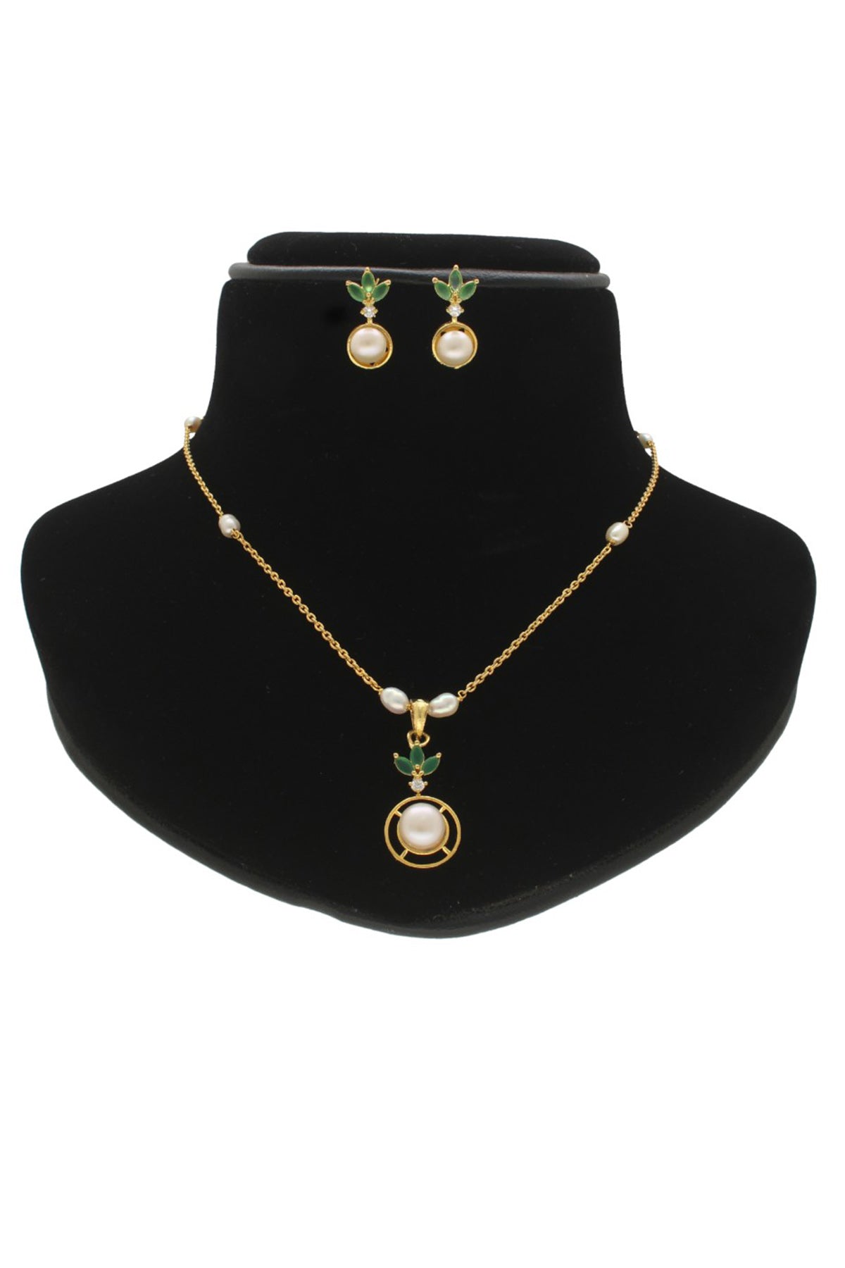 Yellow Semi Oval Jewellery Set
