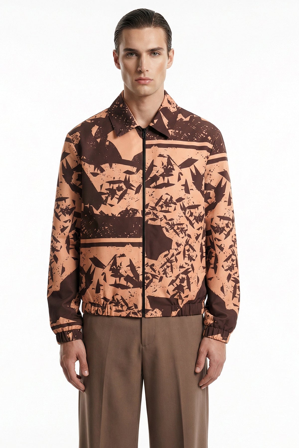 Buy Yellow Sleek Satin Print Jacket for men by Tezhhomayaa online available at scrollnshops