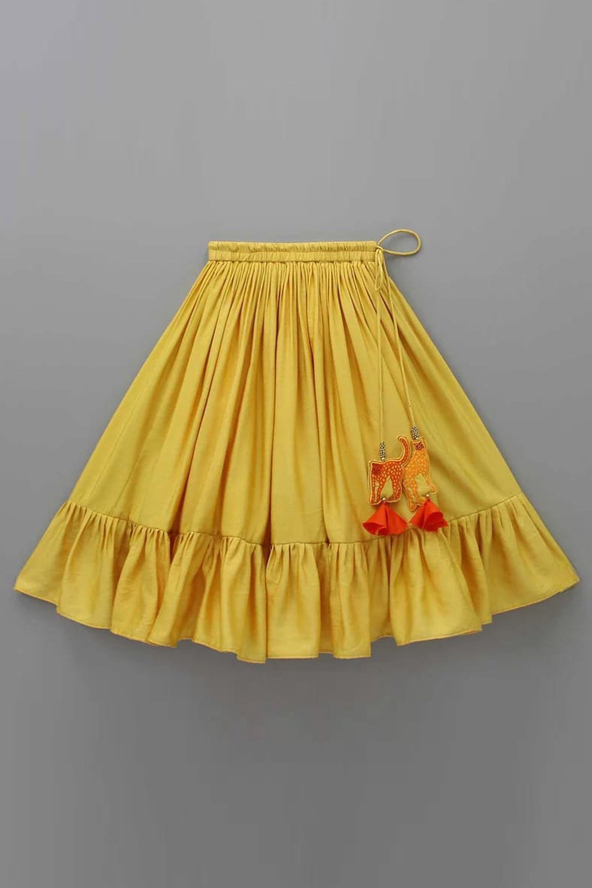 Yellow Sleeveless Lehenga Set