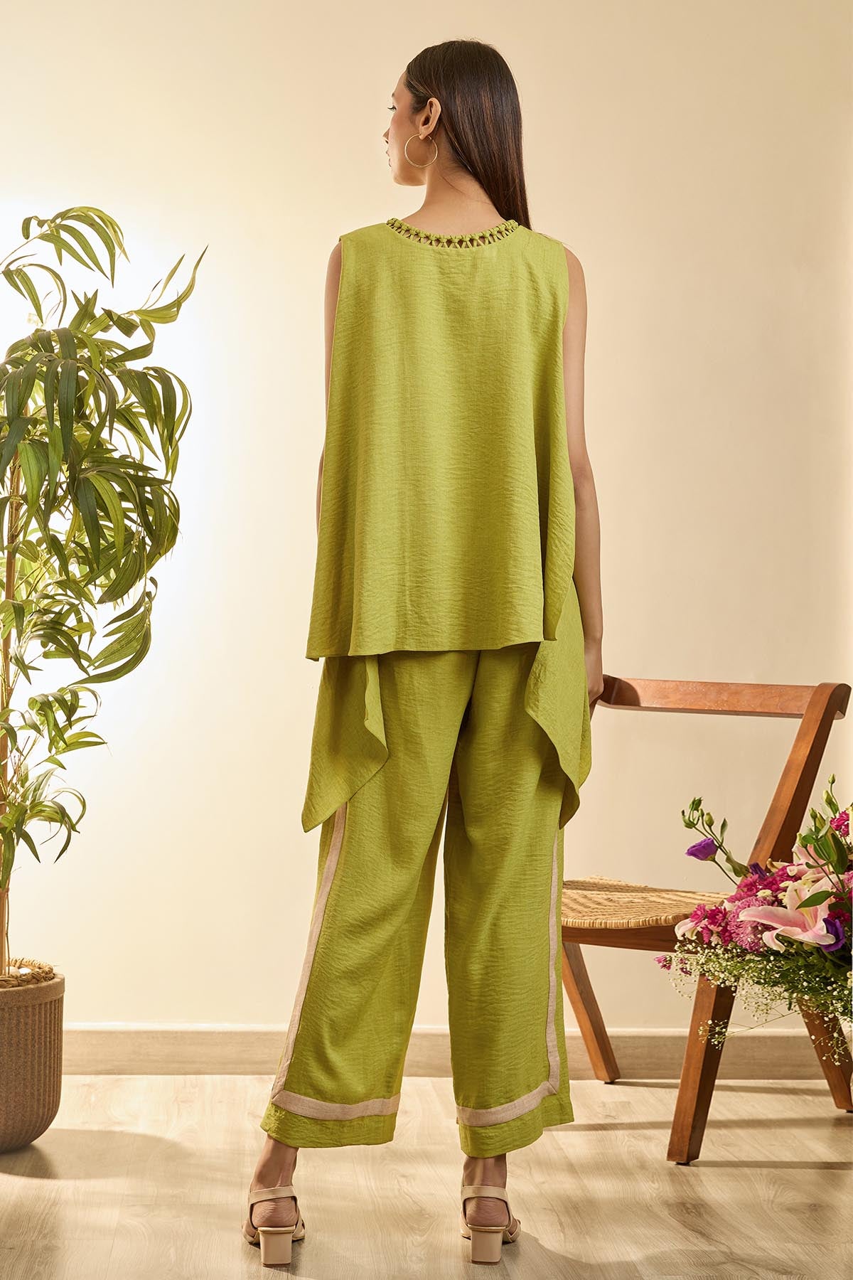 Yellow Sleeveless Top & Pants