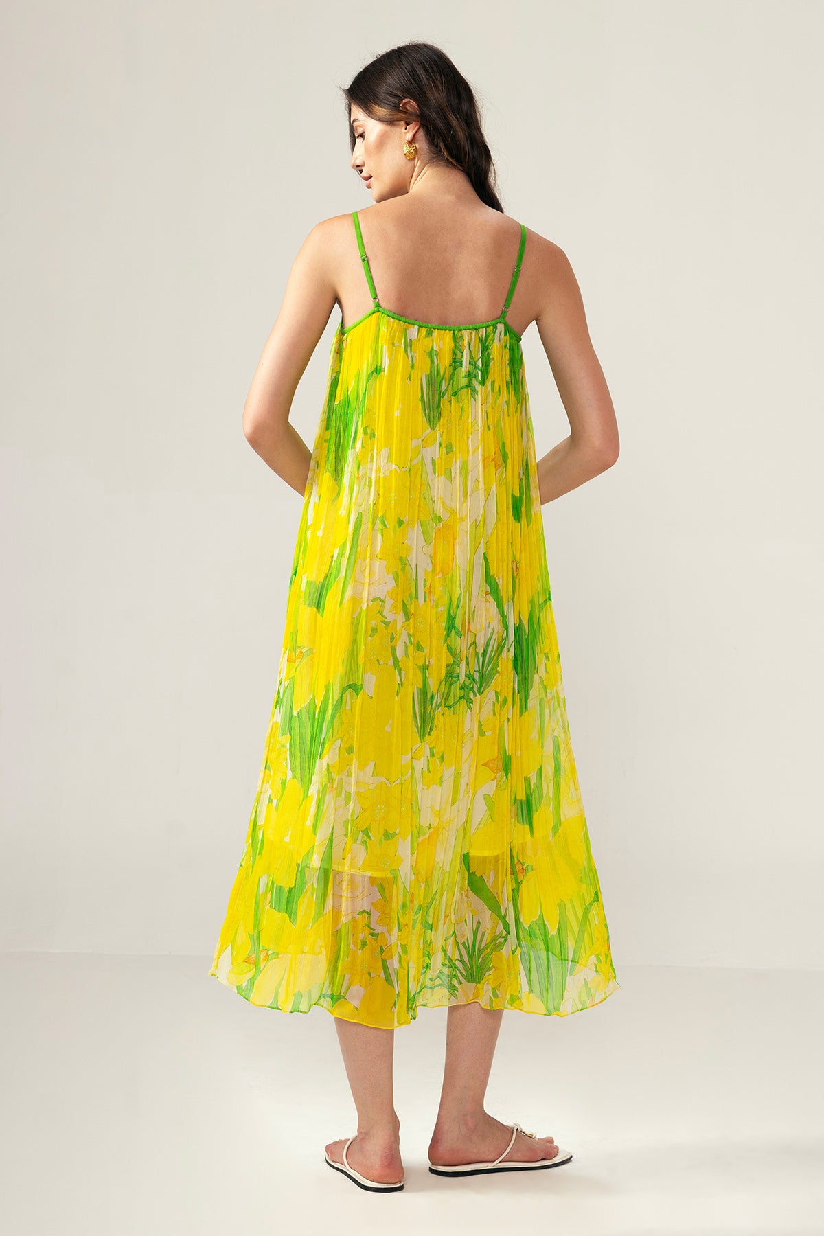 Yellow Spaghetti Straps Dress