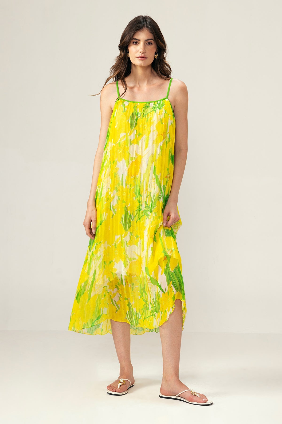 Buy Yellow Spaghetti Straps Dress by Reena Sharma for Women online at ScrollnShops