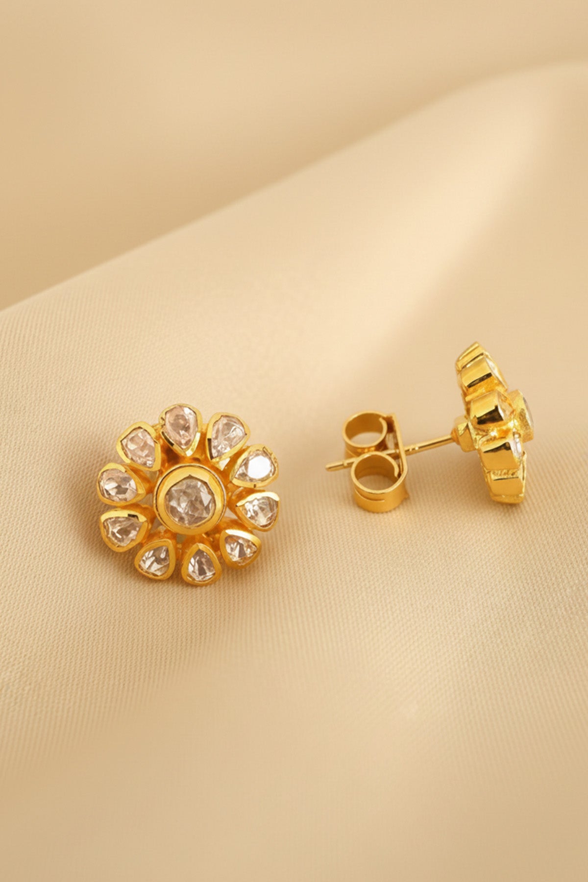 Yellow Stud 925 Silver Earring