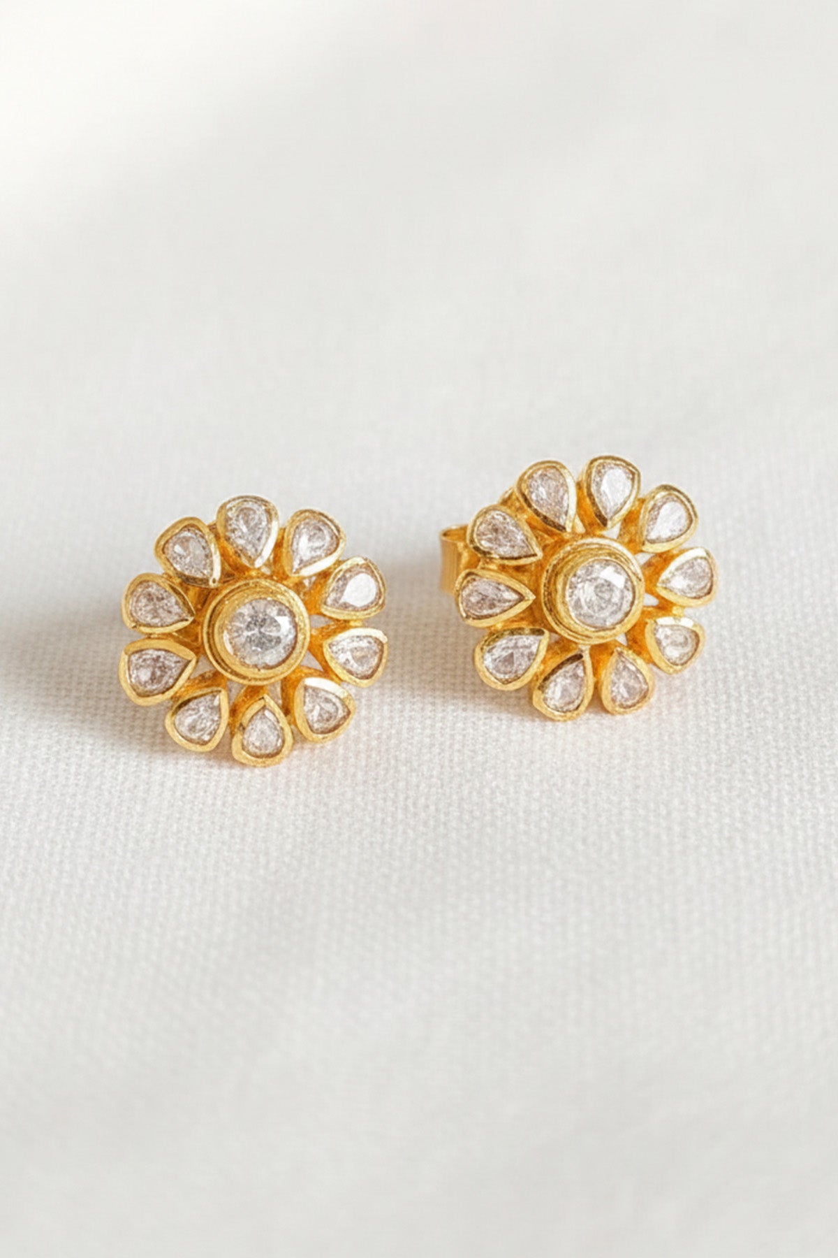Yellow Stud 925 Silver Earring
