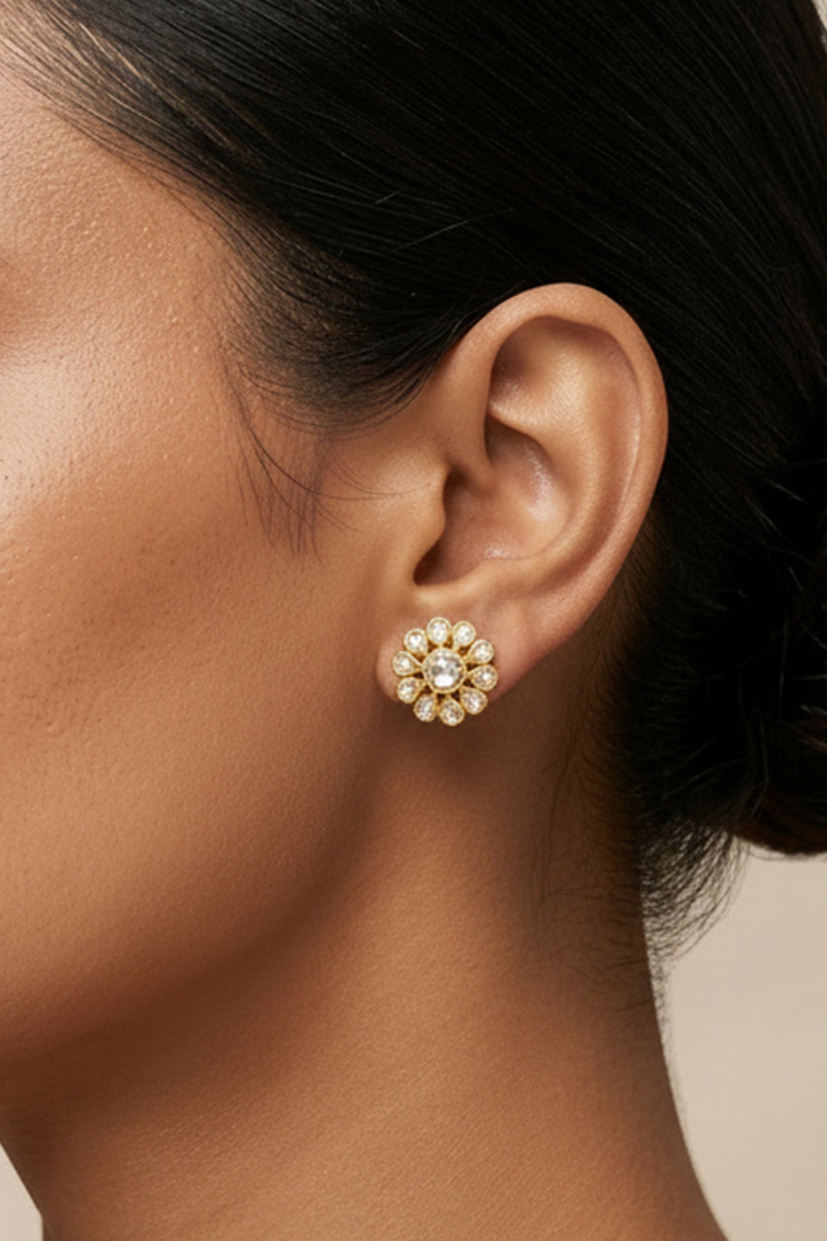 Buy Yellow Stud 925 Silver Earring for women by Sica online available at scrollnshops