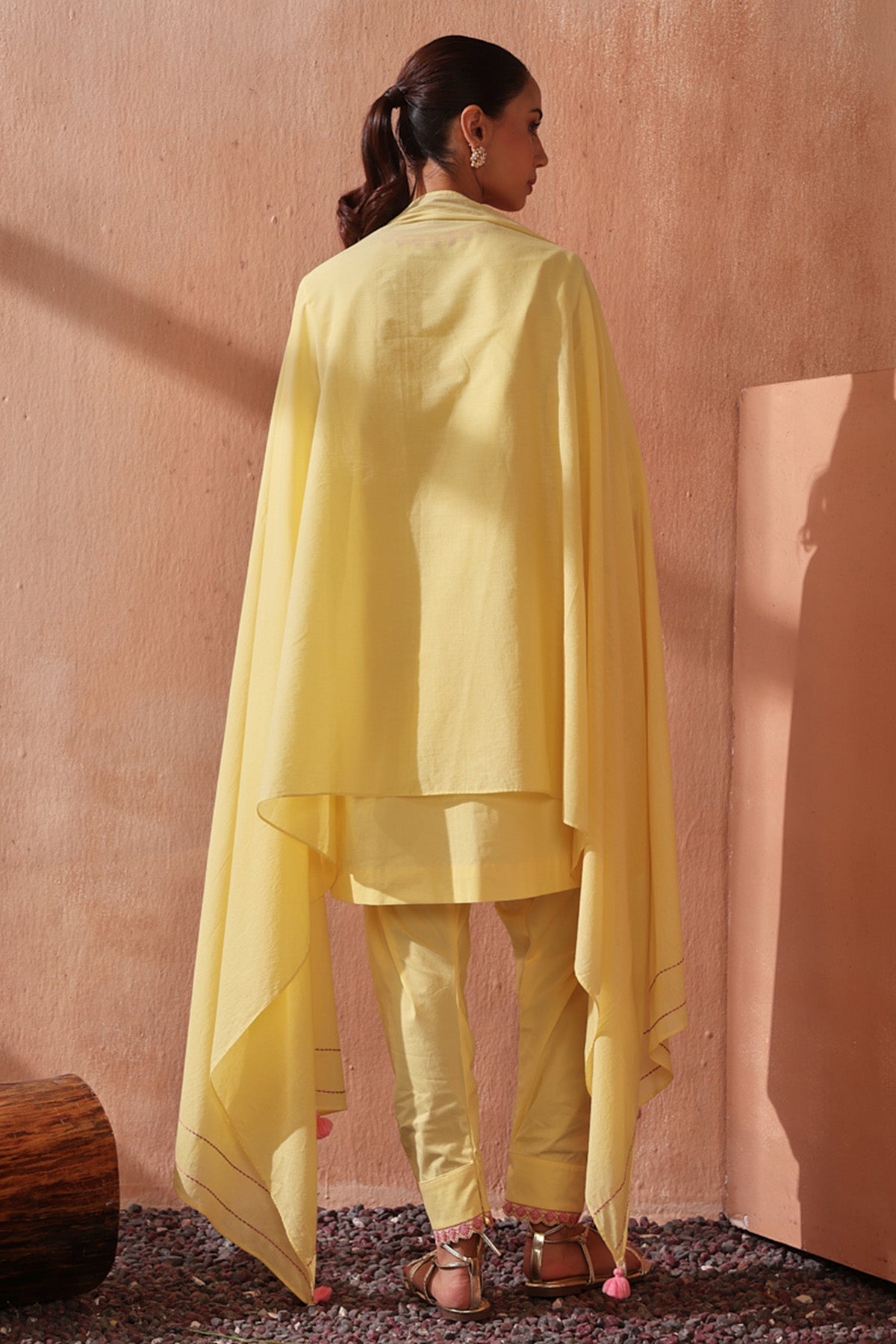 Buy Yellow Thread Detail Dupatta by Seema Nanda for women online at ScrollnShops
