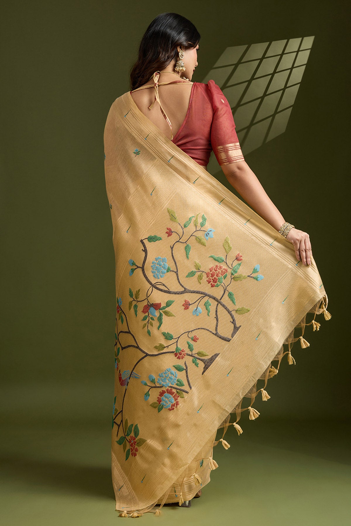 Yellow Thread Paithani Saree