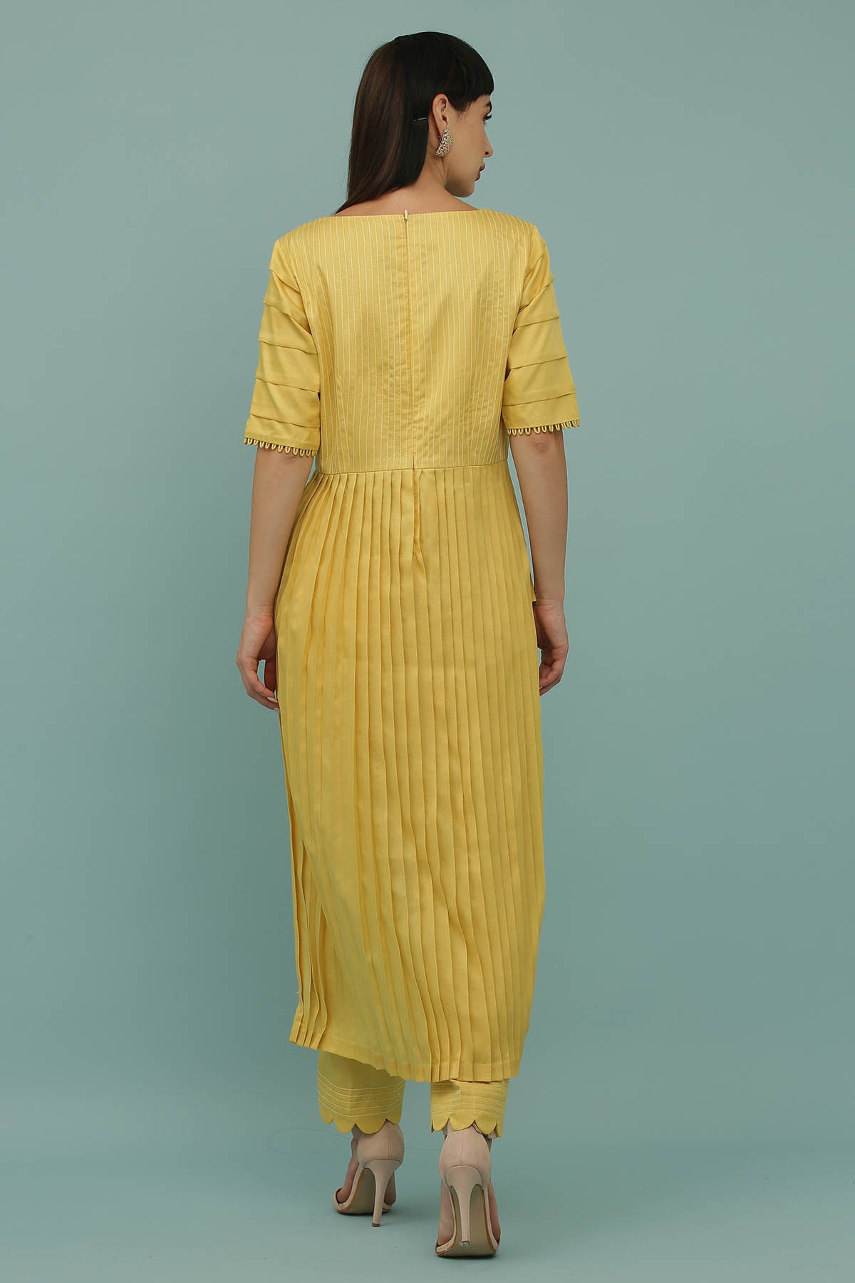Yellow Thread Work Co-ord Set