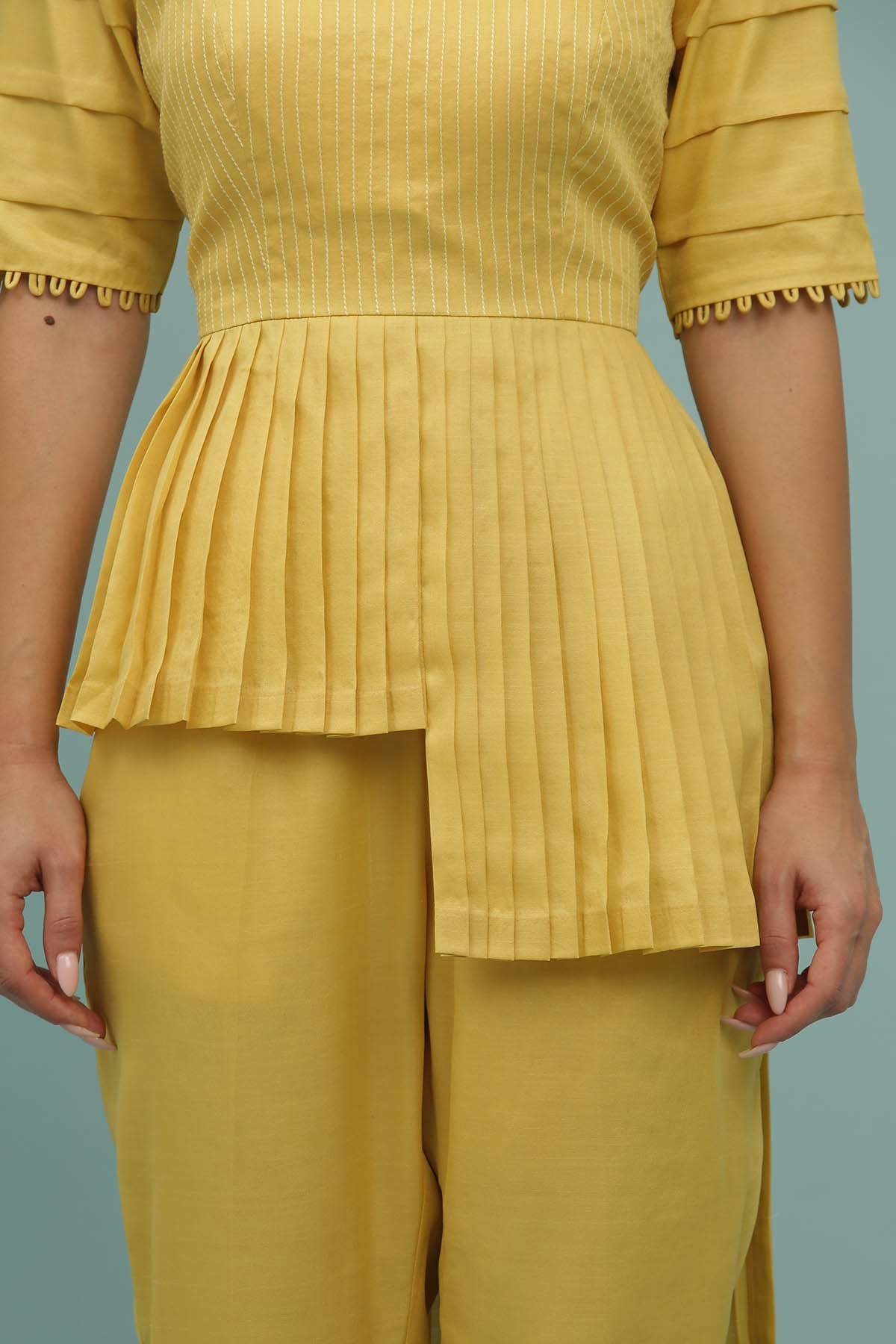 Yellow Thread Work Co-ord Set