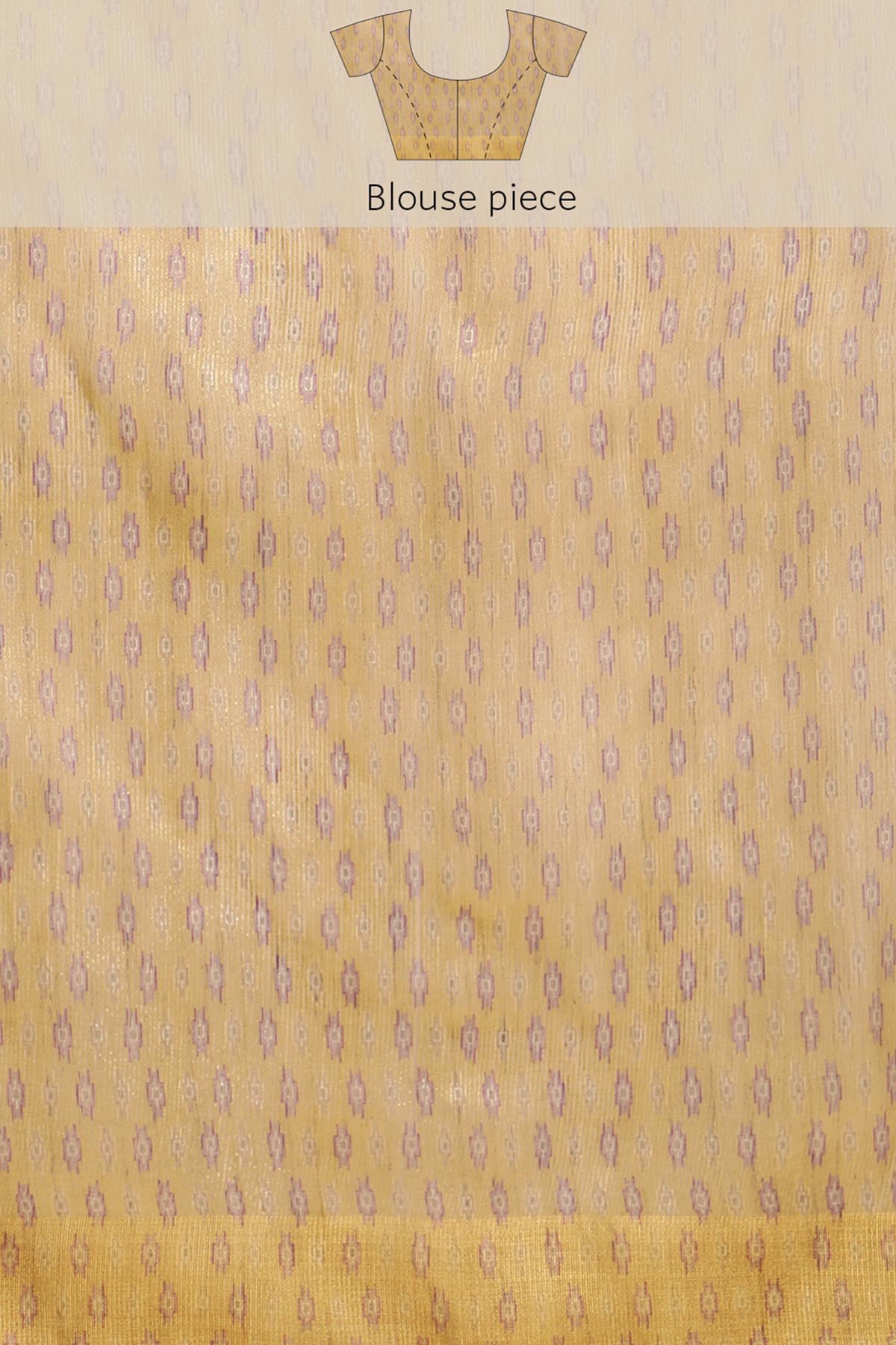Yellow Tussar Silk Printed Saree