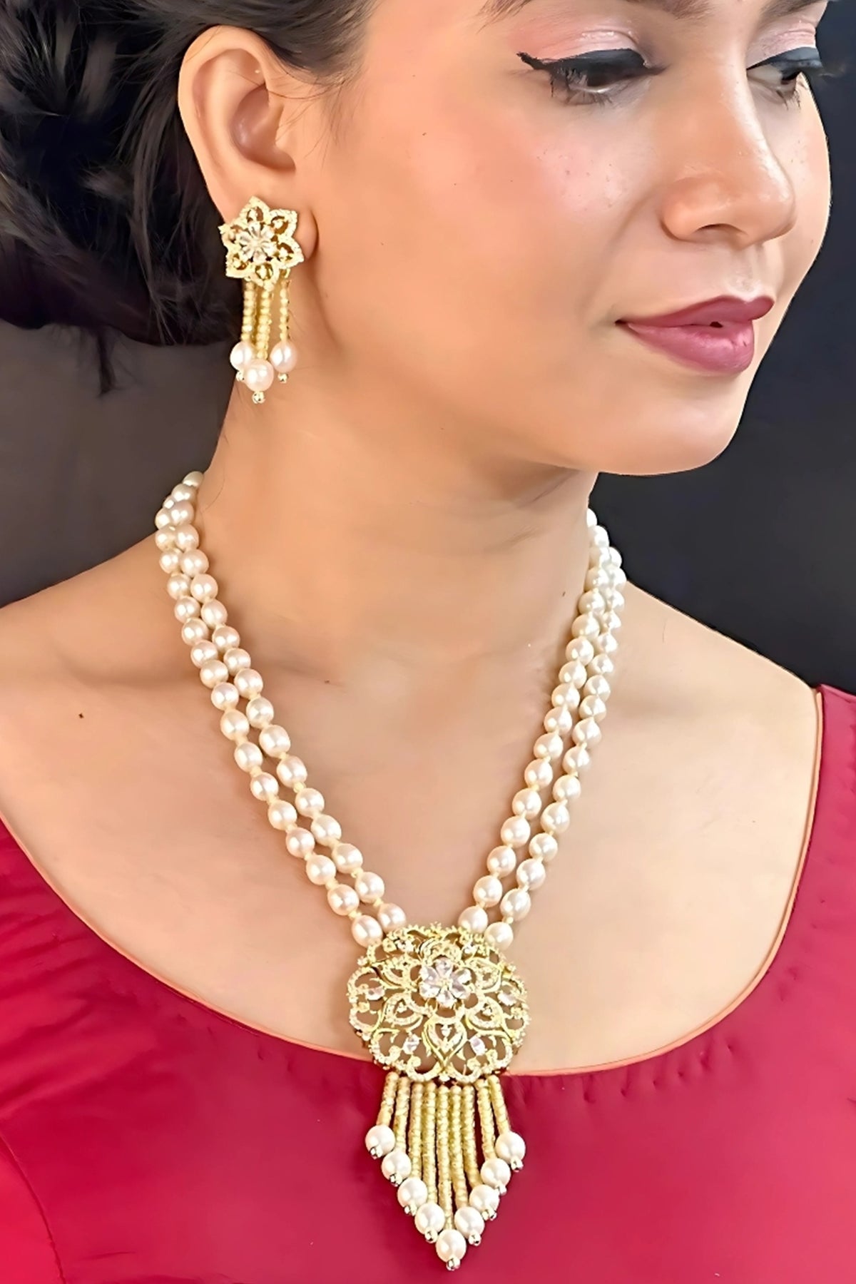 Buy Yellow White Cubic Jewellery for women by J Pearls online available at scrollnshops
