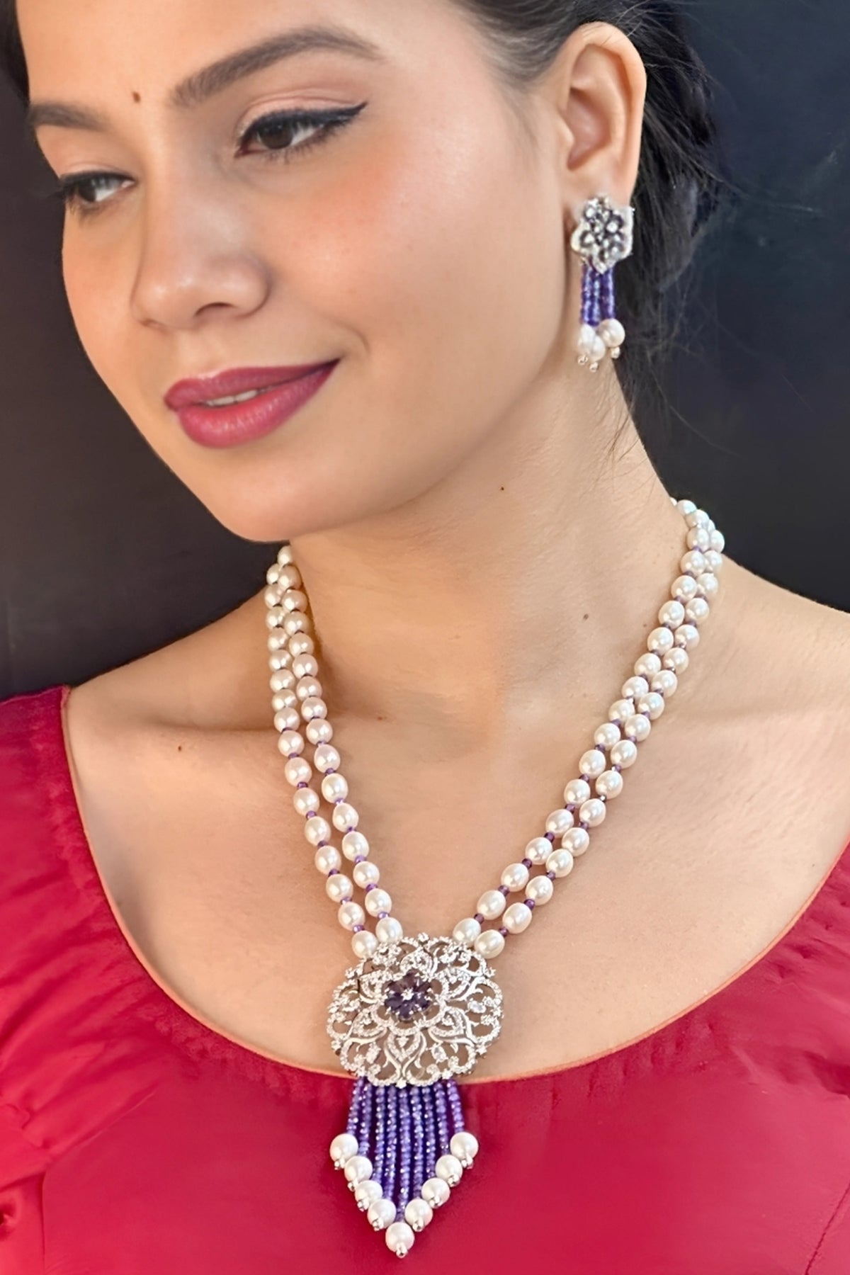 Buy Yellow White Pearls Jewellery for women by J Pearls online available at scrollnshops