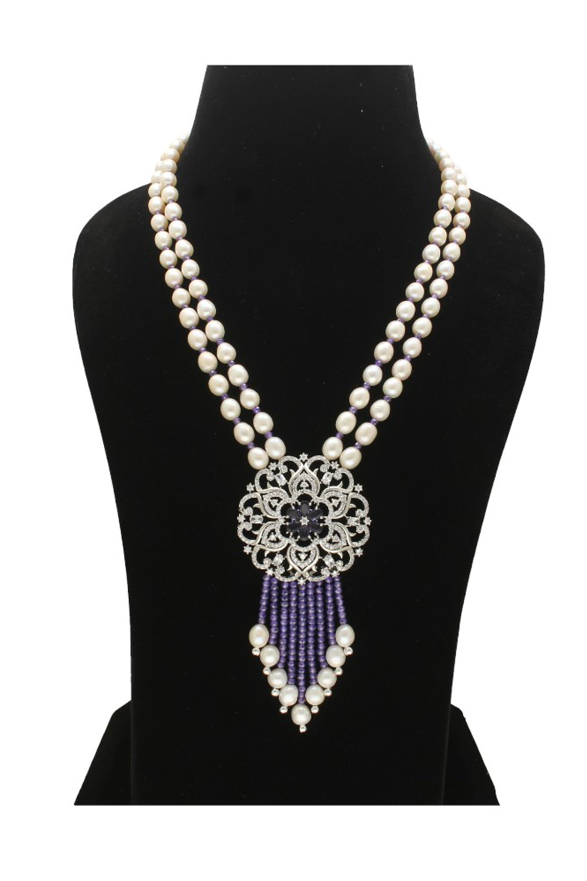 Yellow White Pearls Jewellery