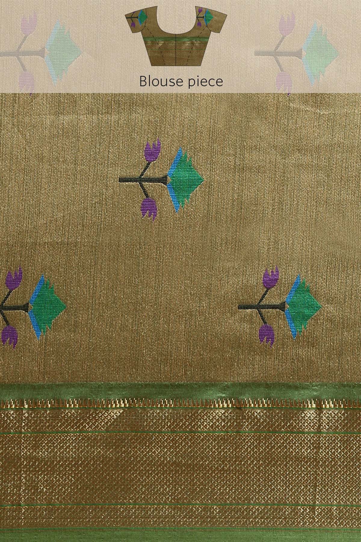 Yellow Zari Woven Design Saree