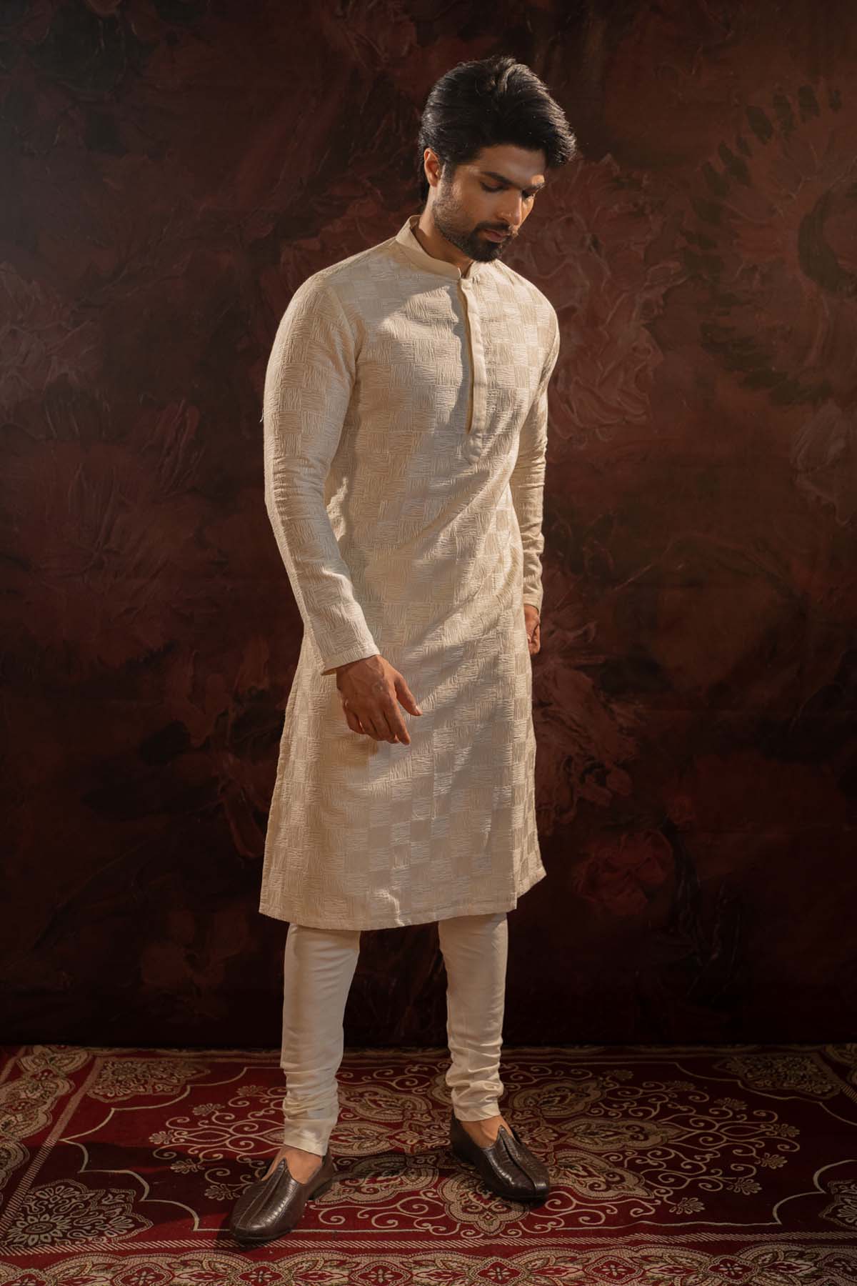 Zardosi Floral Jacket & Kurta Set