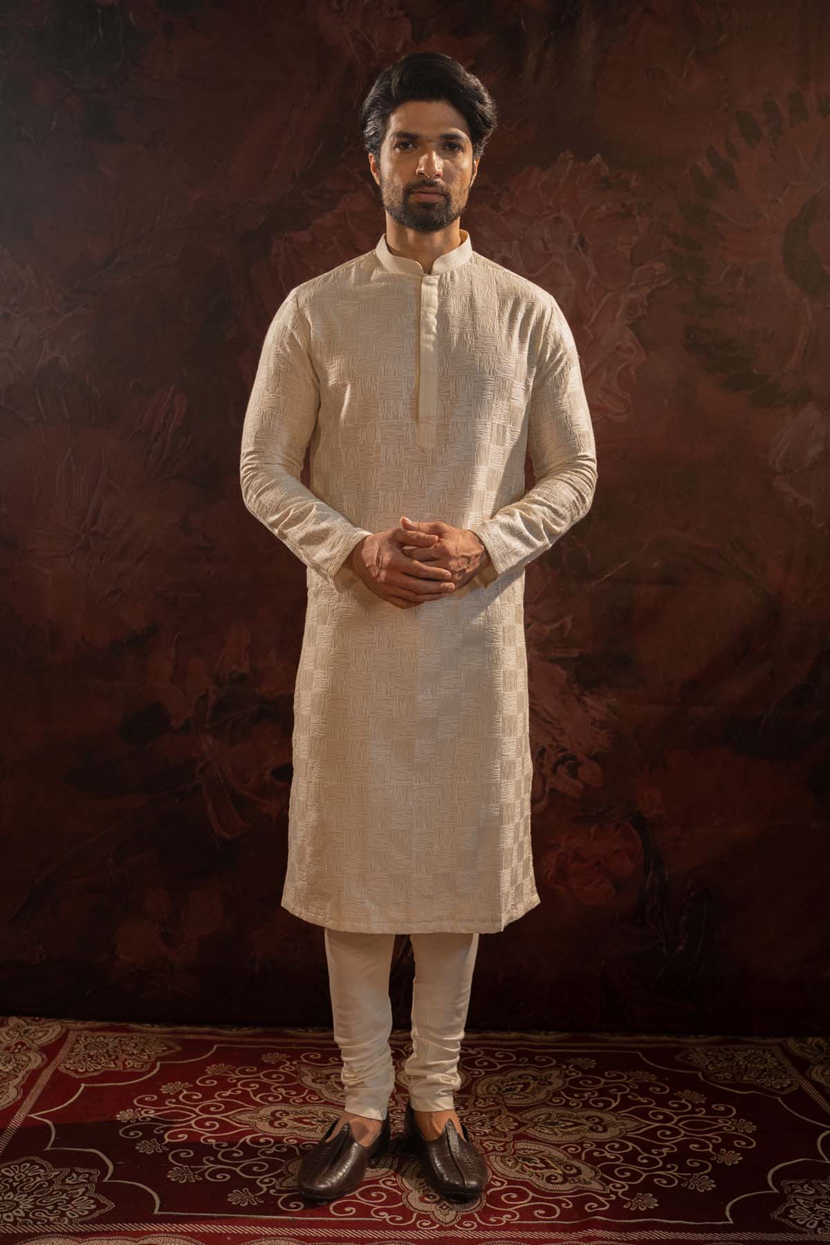 Zardosi Floral Jacket & Kurta Set