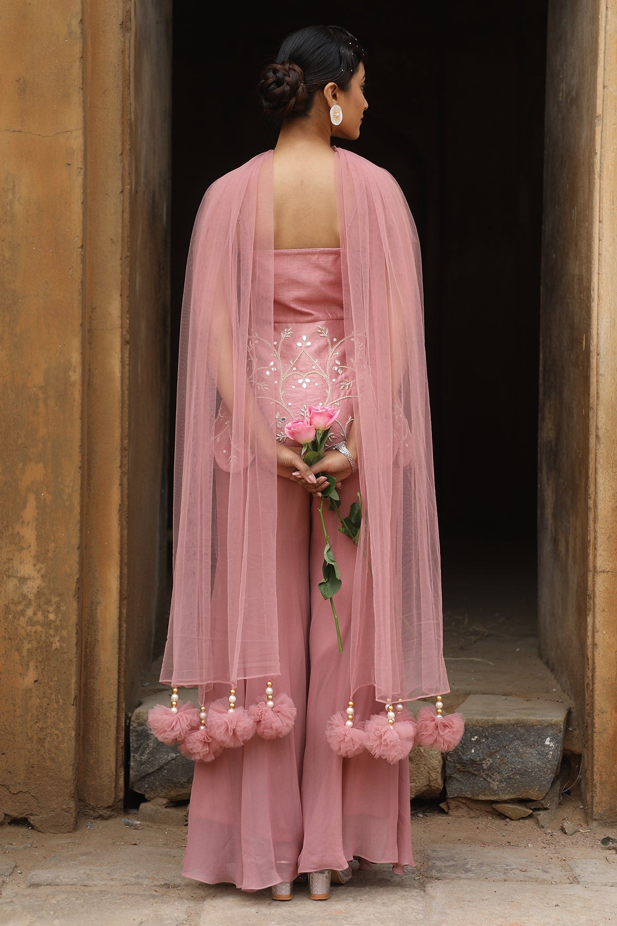 Zardosi Embroidered Sharara Set