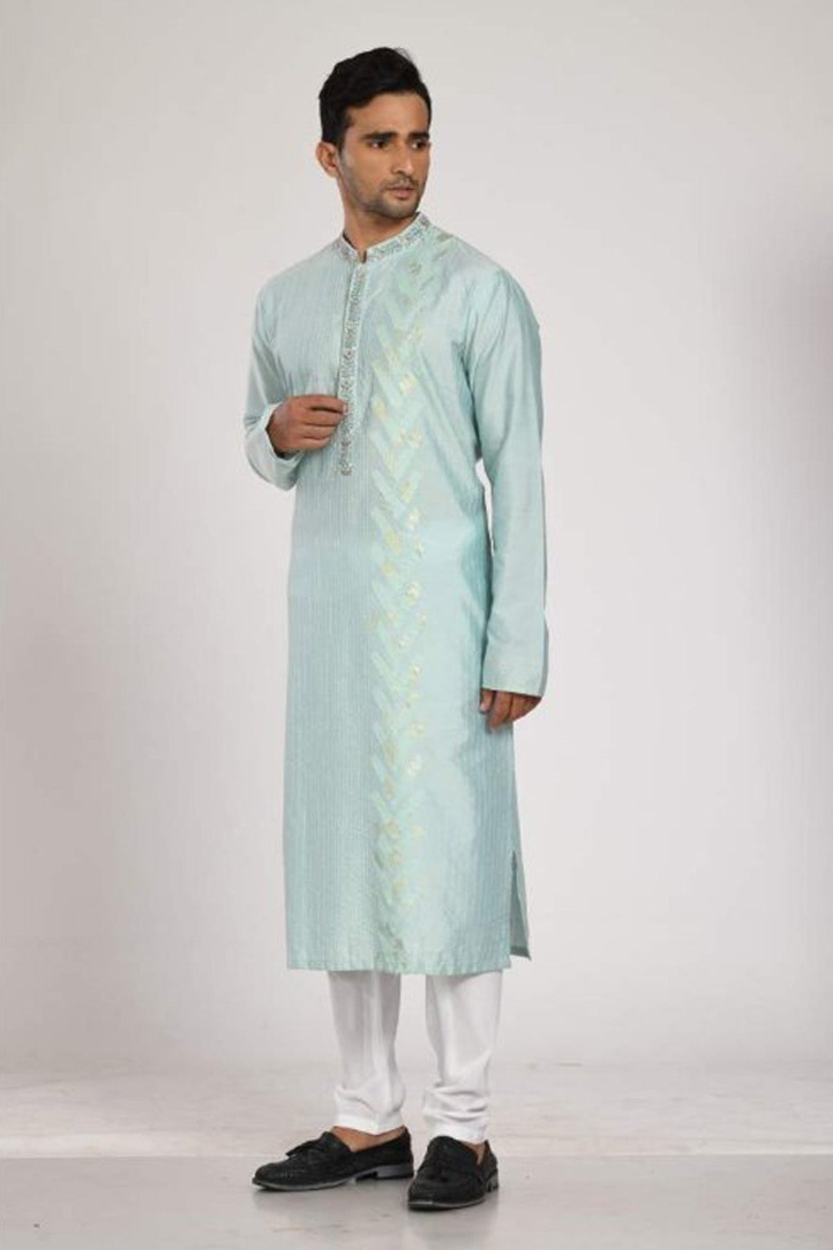 Aqua Blue Banarsi Kurta Set