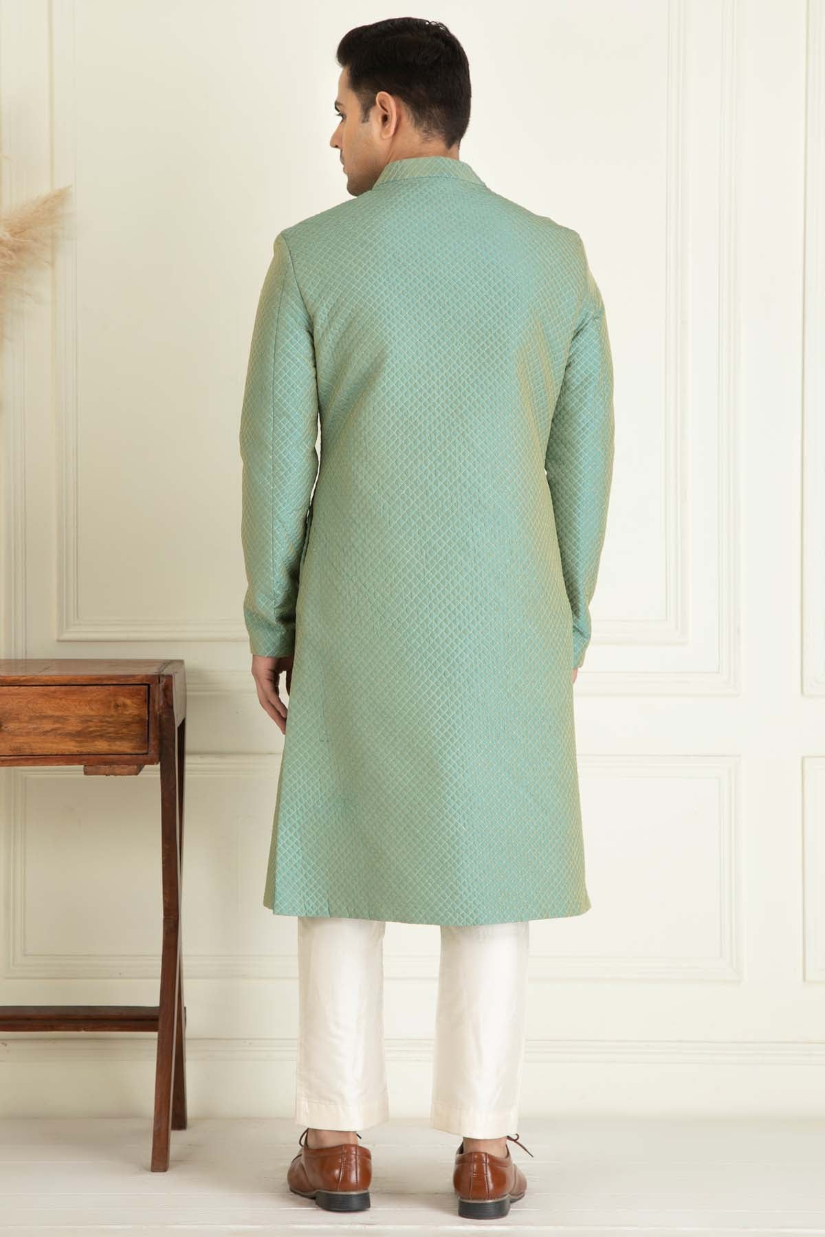 Zardozi Silk Sherwani Set