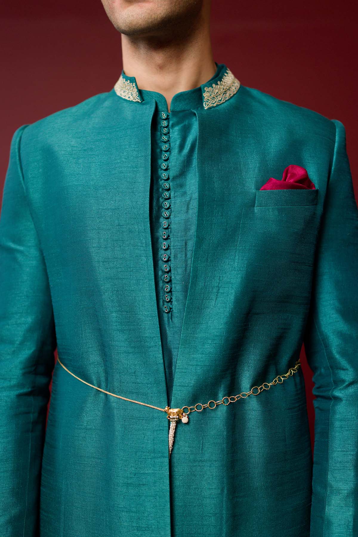 Zari Embroidered Sherwani Set