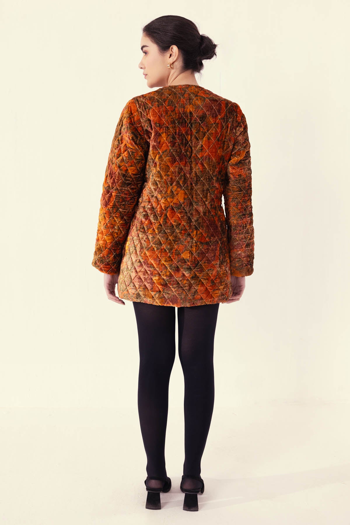 Zari Quilted Velvet Jacket