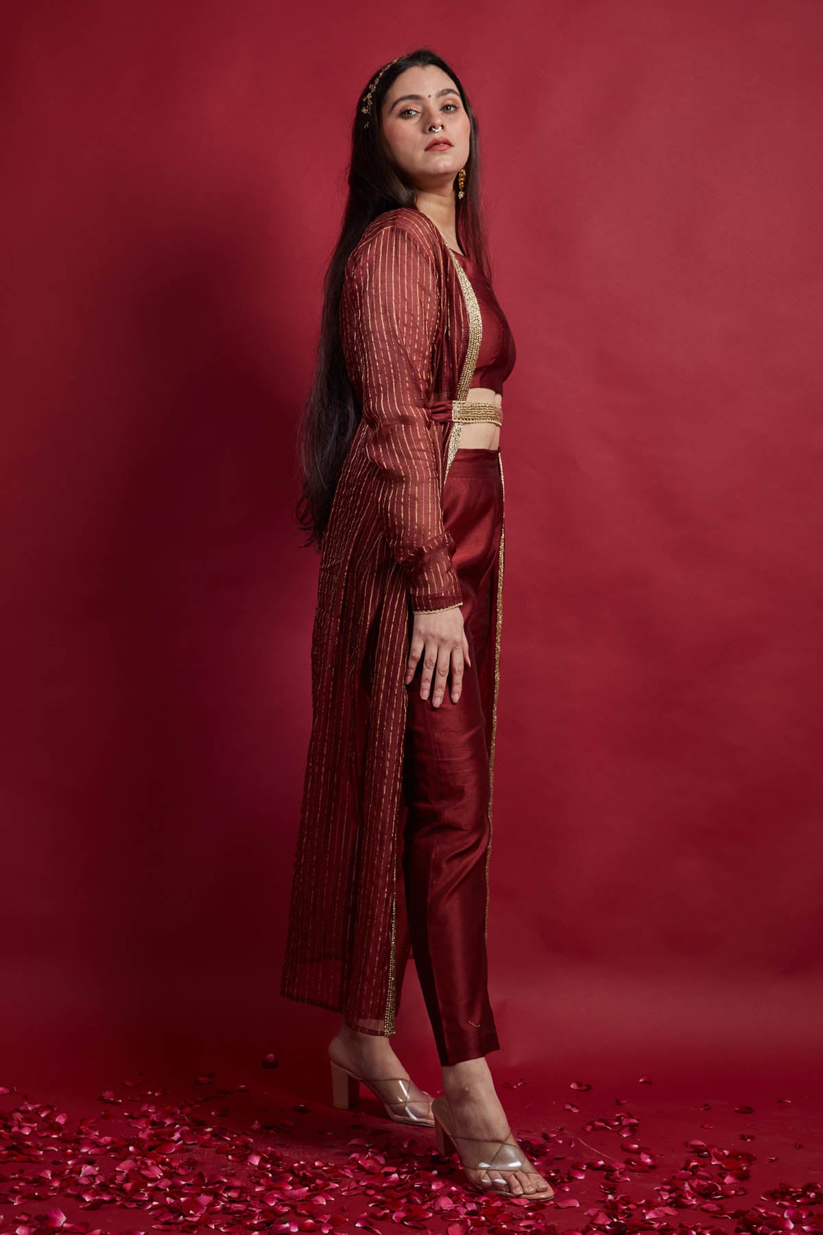 Zari Striped Jacket & Pants Set