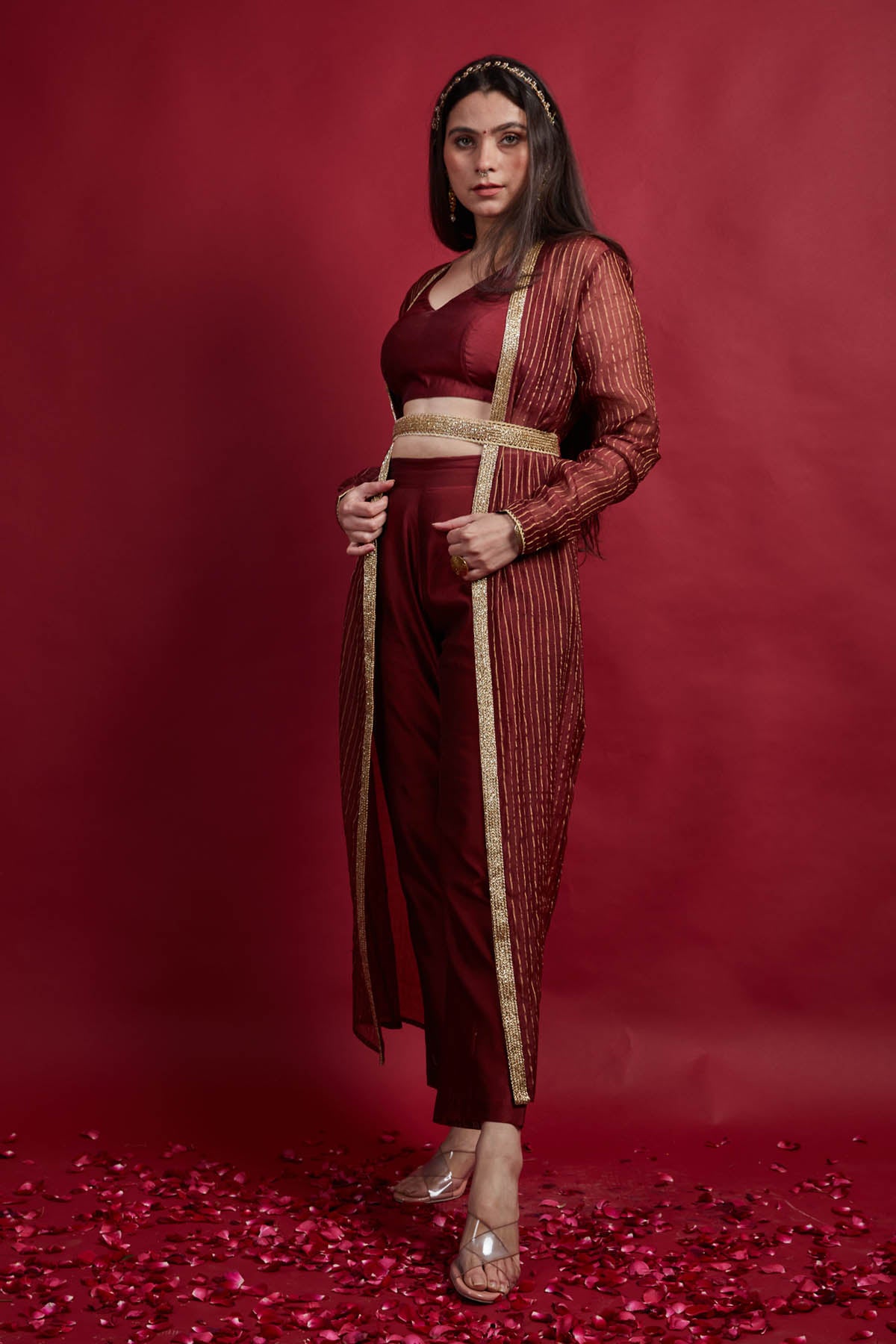 Zari Striped Jacket & Pants Set