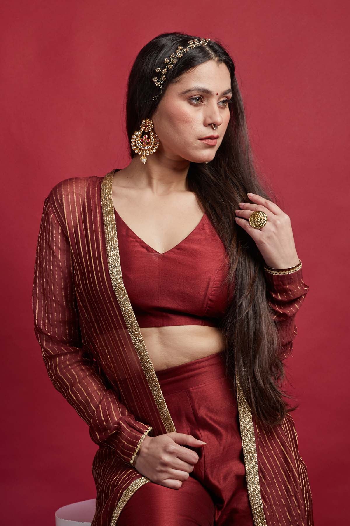 Zari Striped Jacket & Pants Set