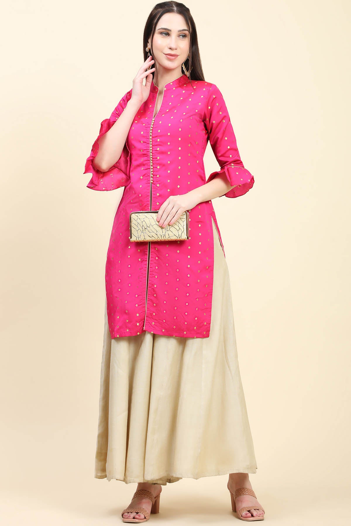 Zari Woven Taffeta Kurta
