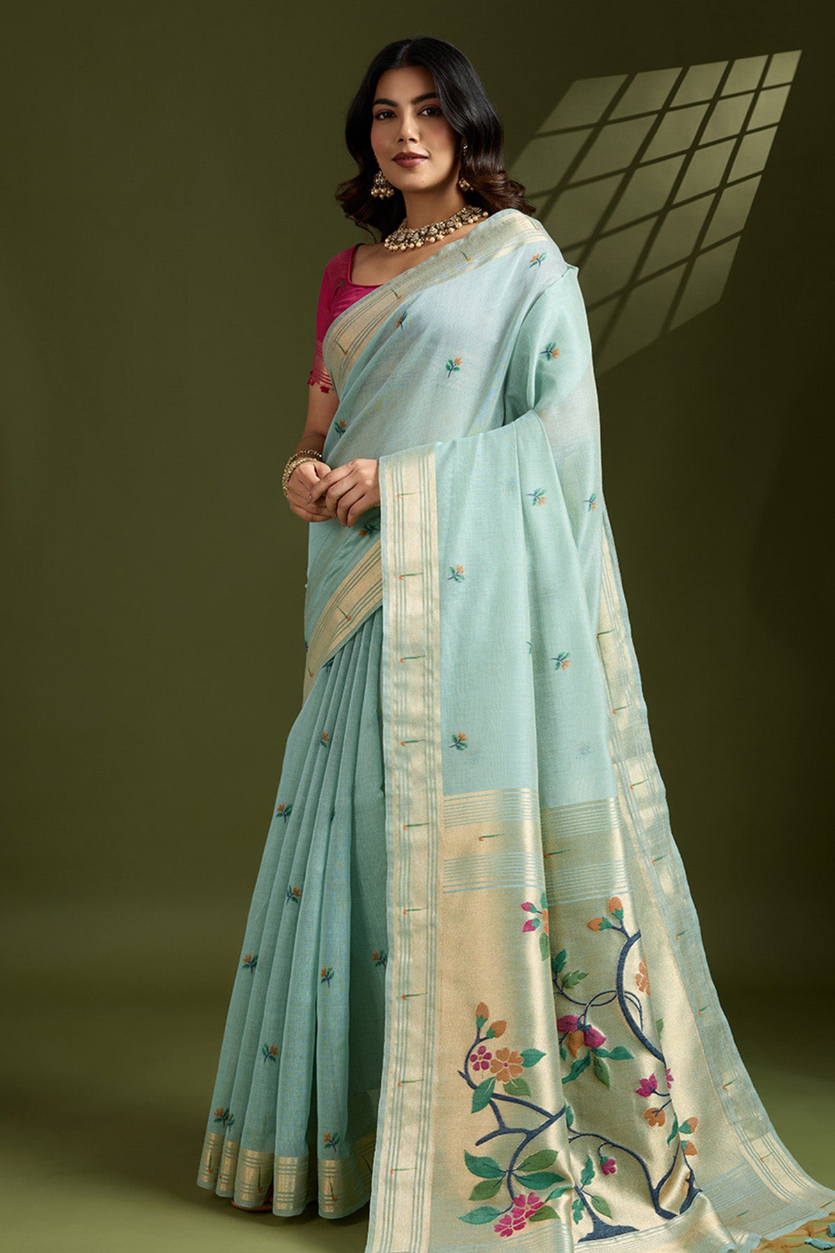 Zari Paithani Saree & Blouse